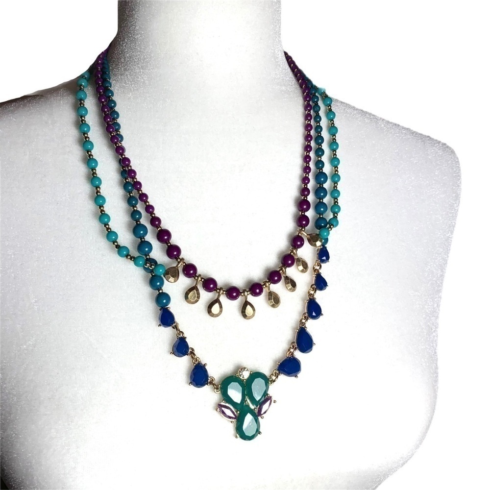 Boho Blue & Purple Necklace & Earring Bundle - Picture 15 of 15